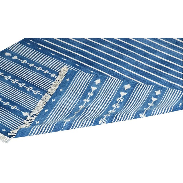 Boho Chic Aspen Rug, 10x14, Blue & White For Sale - Image 3 of 5