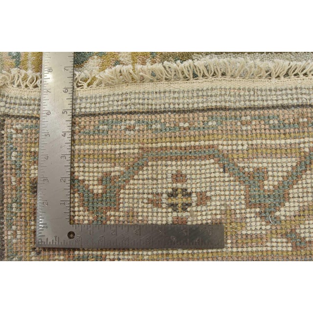 Oushak Rug 3'1'' X 5'1'' Blue Wool Hand-Knotted Oriental Carpet For Sale - Image 12 of 12