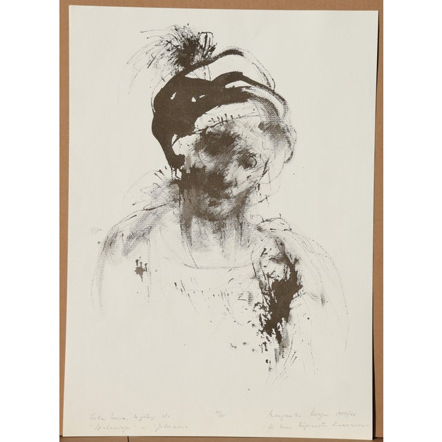 1980s Margarethe Krieger, Oskar Werner, 20 Years Old, as ‘Announcer in ‘Everyman, 1987, Lithograph For Sale - Image 5 of 13