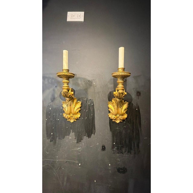 1900 - 1909 1900 Caldwell Gilt Bronze One Light Sconces For Sale - Image 5 of 7