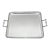 1960s Square Italian 800 Silver Handled Tray with Shell Motif For Sale