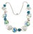 Appartement a Louer French Designer Extra Long Chrome and Murano Beads Necklace For Sale