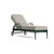 Brown Jordan Calcutta Adjustable Chaise Lounge in Forest Green with Forest Green and Sea Salt Welt Cushions For Sale