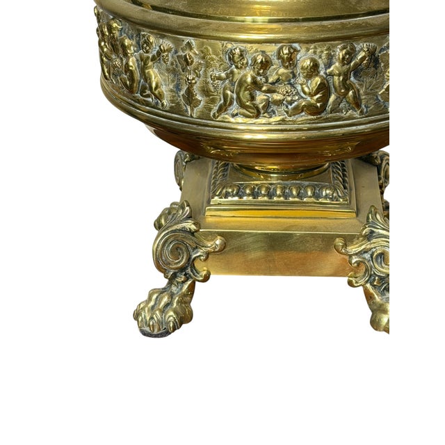 tem: Ornate French Napoleon III Period Centerpiece Jardiniere/Cachepot Date: Circa 1880s Dimensions: 14" tall x 10" top...