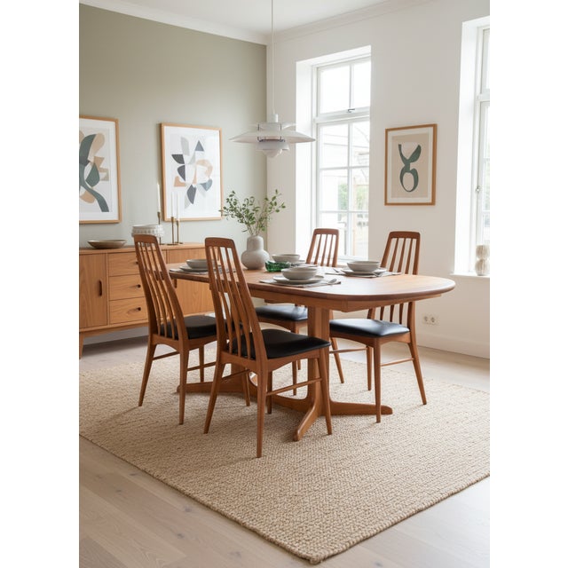 Black Eva Chair in Teak with Leather by Niels Kofoed for Koefoeds Møbelfabrik, 1960s For Sale - Image 8 of 18