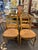 This is a set of four French country style chairs. They are pine wood. They have rush seats. They have beautiful hand...