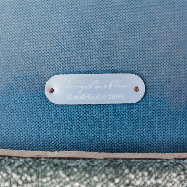 Restored Knoll D’Urso Swivel Lounge Chair in Boucle & Leather For Sale - Image 11 of 15