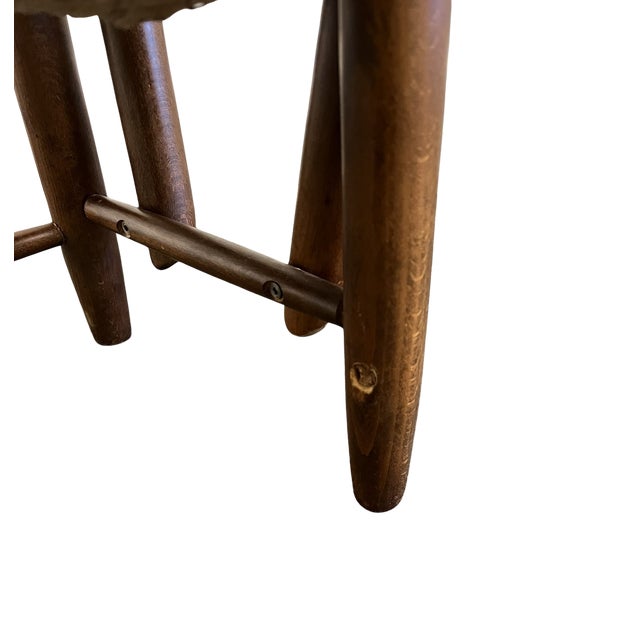 Wood Vintage Rustic & Stylish Italian “Fireside” Ladder Back Side Chair Attributed to Gio Ponti for Casa E Giardino For Sale - Image 7 of 13