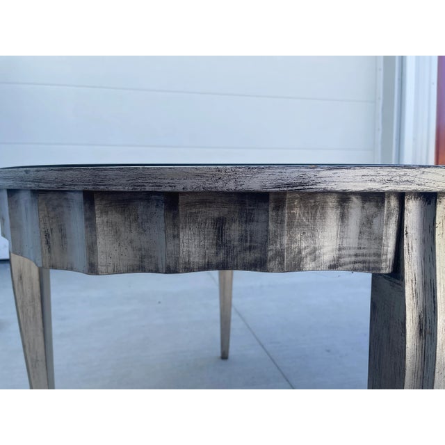 Italian Silver Gilt & Black Glass Dining Table For Sale - Image 4 of 6