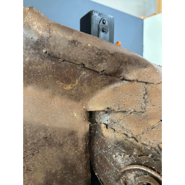 Metal Elephant Head Sculpture by by Renown Kenyan Artist Kioko Mwitiki For Sale - Image 12 of 12