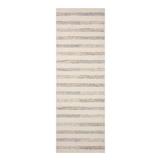 Chris Loves Julia x LoloiChris Ivory / Slate 2'-6" x 7'-6" Runner Rug For Sale