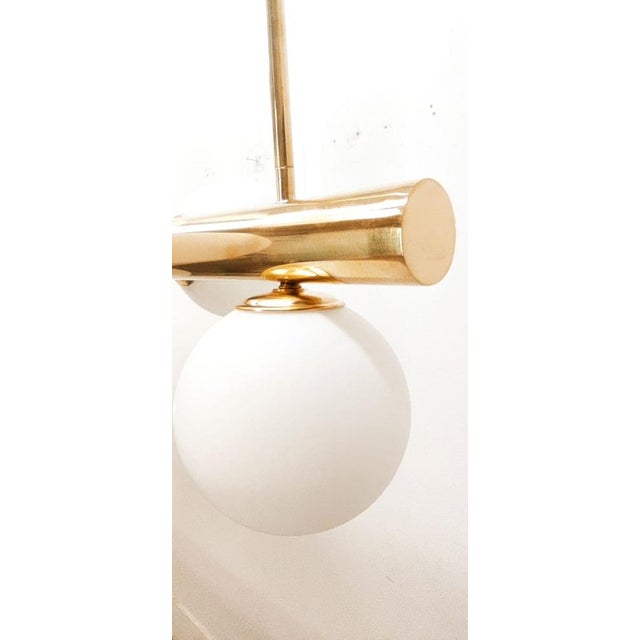 Sputnik Brass Suspension with 16 Glass Shades For Sale - Image 16 of 17