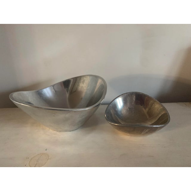 1960s Mid-Century Modern Cast Metal Nambe Bowls by Richard K Thomas - Set of 2 For Sale - Image 13 of 13