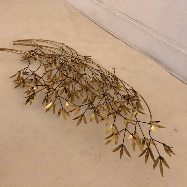 Signed C. Jere Brass “Willow Branch” Sculpture Chairish