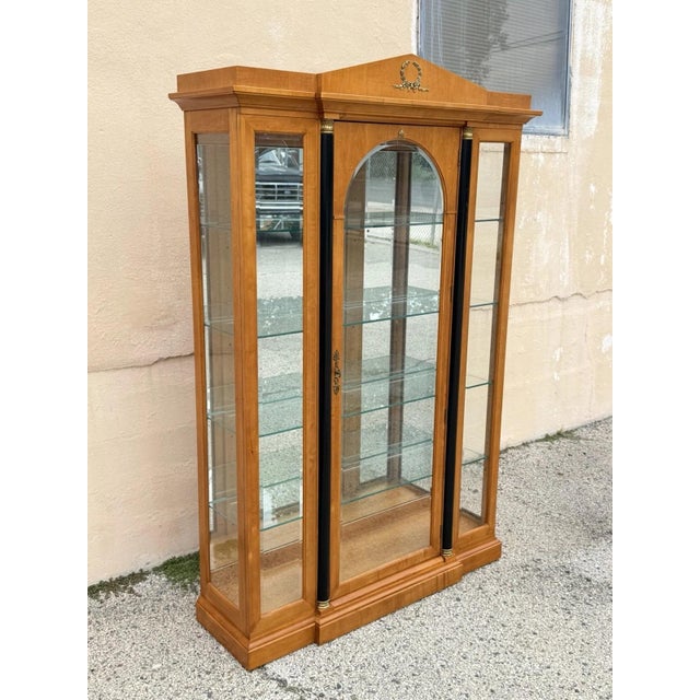 Thomasville Grand Classics Collection Neoclassical /Biedermeier Empire Style Cherry Wood Curio China Cabinet (B). Item...