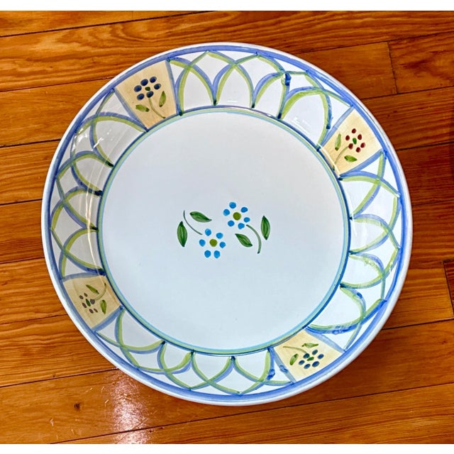 Italian Hand Painted Pasta Serving Bowl For Sale - Image 4 of 10