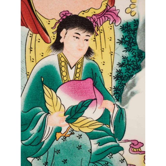 2000 - 2009 Chinese Painted Panels, Set of 2 For Sale - Image 5 of 10