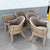 Boho Chic Rattan and Wicker Barrel Dining Chairs by Budji - Set of 6 For Sale In West Palm - Image 6 of 12