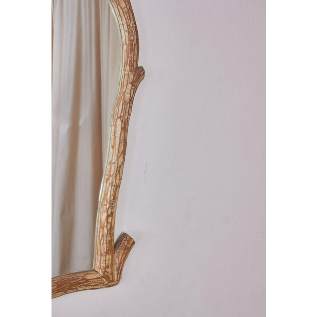Vintage Wall Mirror in Brutalist Log Finish, 1970s For Sale - Image 9 of 12