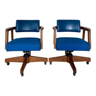 Mid-Century Modern Gunlocke Office Chairs - a Pair For Sale