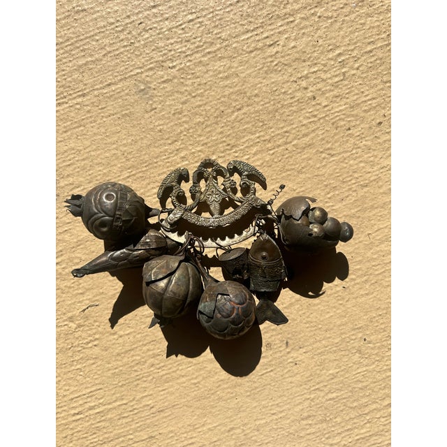 Boho Chic Antique Brazilian Penca De Balangandan Pendant With Fruits and Fish For Sale - Image 3 of 3