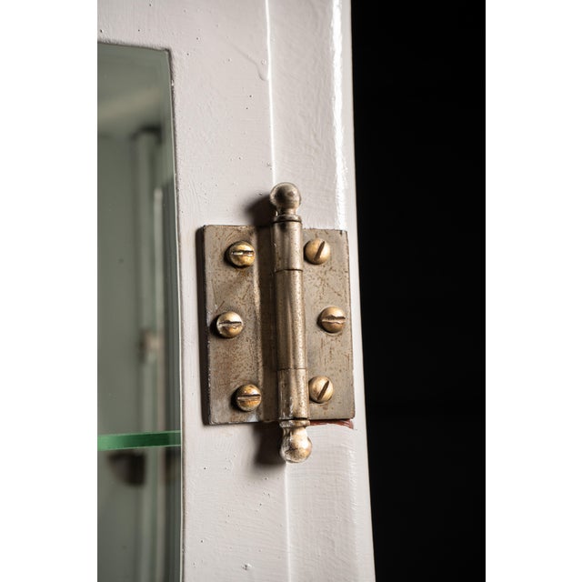 Industrial Antique Steel Dental Cabinet With Cabriole Legs For Sale - Image 3 of 8