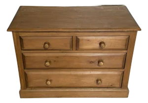 Antique Pine Two Over Two Drawers - Chest of Drawers From England