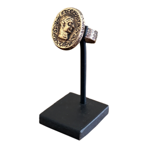 Ancient Roman Portrait Signet Ring on Custom Museum Mount