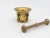Antique Vintage Brass Mortar and Pestle For Sale - Image 4 of 8