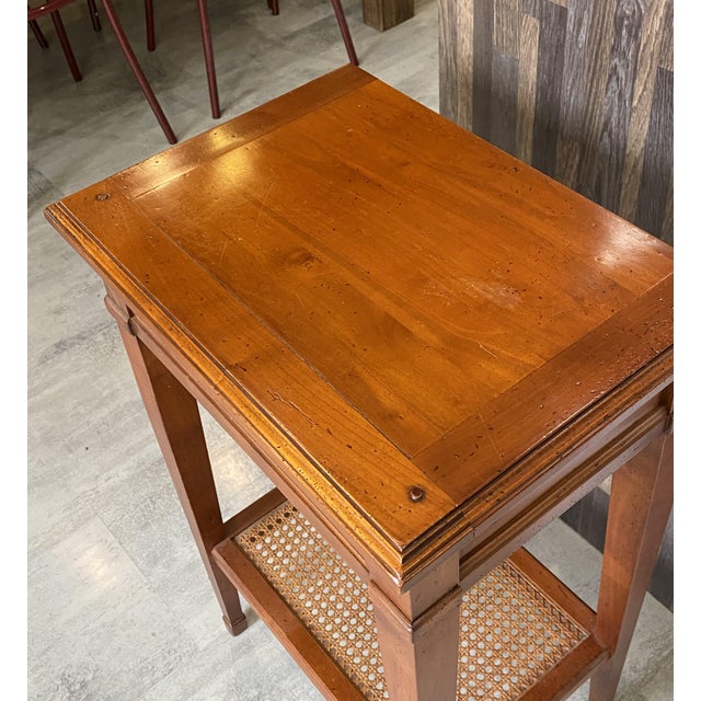 1950s Vintage Side Table in Cherry Wood, 1950 For Sale - Image 5 of 18