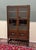 Antique English Bookcase Bookshelf Cabinet Double Door Barley Twist Oak c.1930s For Sale - Image 16 of 17