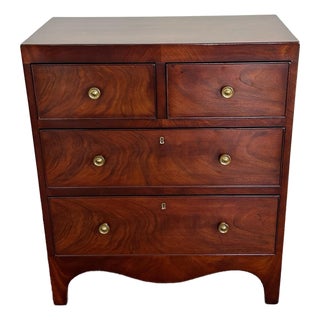 1990s Wright Table Co. Flamed Mahogany Bachelor’s Chest For Sale