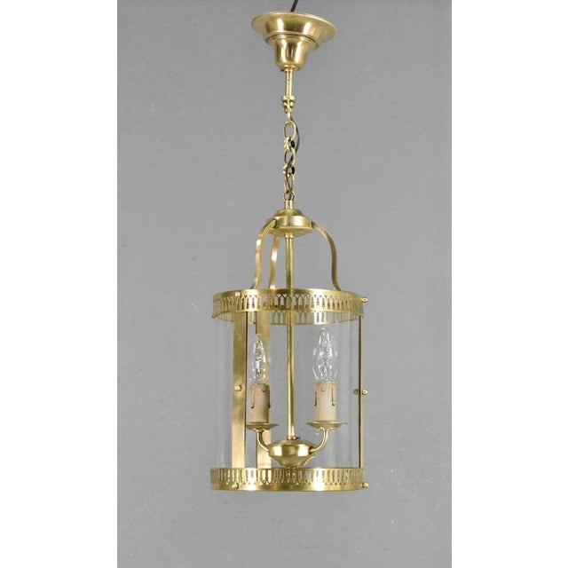 French Hall Lantern in Brass, 1890s For Sale - Image 3 of 14