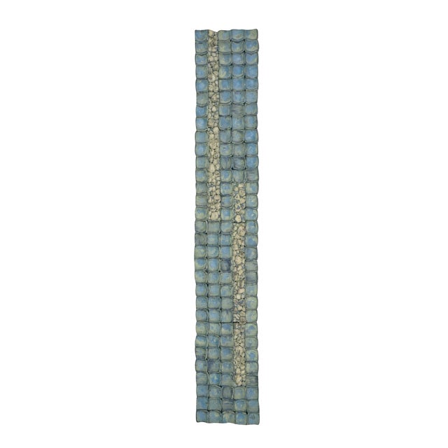 Yelyn Vivoni "Camino Iluminado II" Modern Ceramic Mosaic Tiled Wall Art, circa 2005. Finished in green and gold. Yelyn's...
