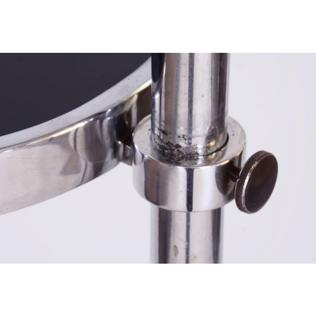 Metal Bauhaus Floor Lamp in Steel and Milk Glass, Czechia, 1930s For Sale - Image 7 of 8