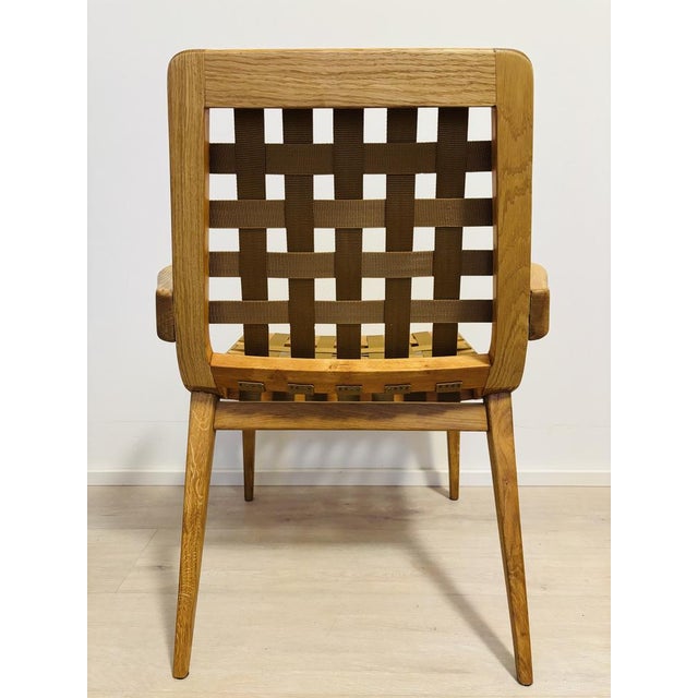 1960s Vintage Lounge Armchair attributed to Jan Vaněk, Former Czechoslovakia ,1960s For Sale - Image 5 of 10