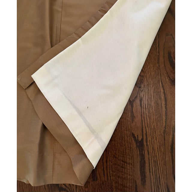 2002 Color Block Calico Corners Custom Fabric Silk Blend Fully Lined Drapery Panels - Set of 2 For Sale - Image 4 of 8