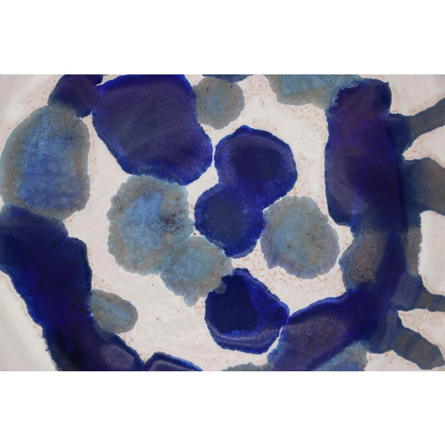 Experimentalism Art Large Plate, French Stoneware For Sale - Image 10 of 12