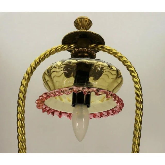 Art Nouveau Table Lamp Putto on Swing, 1920s For Sale - Image 4 of 7