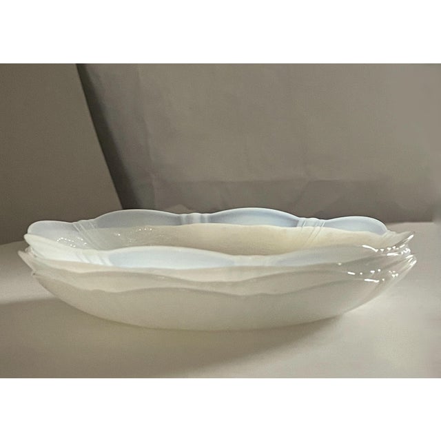 Early 20th Century Early 20th Century “American Sweetheart” Translucent Plates- Set of Four For Sale - Image 5 of 10