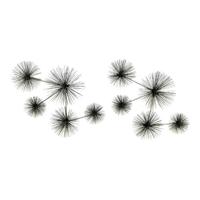 Pair of 1970s Curtis Jeré Sea Urchin Wall Sculptures For Sale