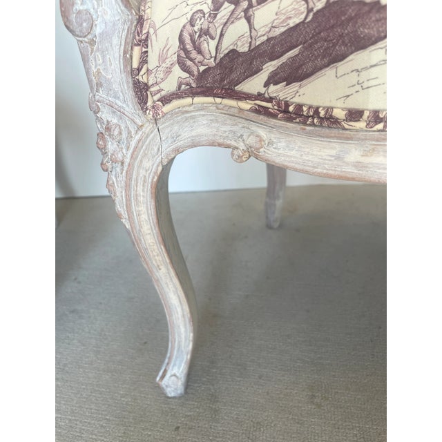 Pair French Painted Cane Chairs For Sale - Image 11 of 12