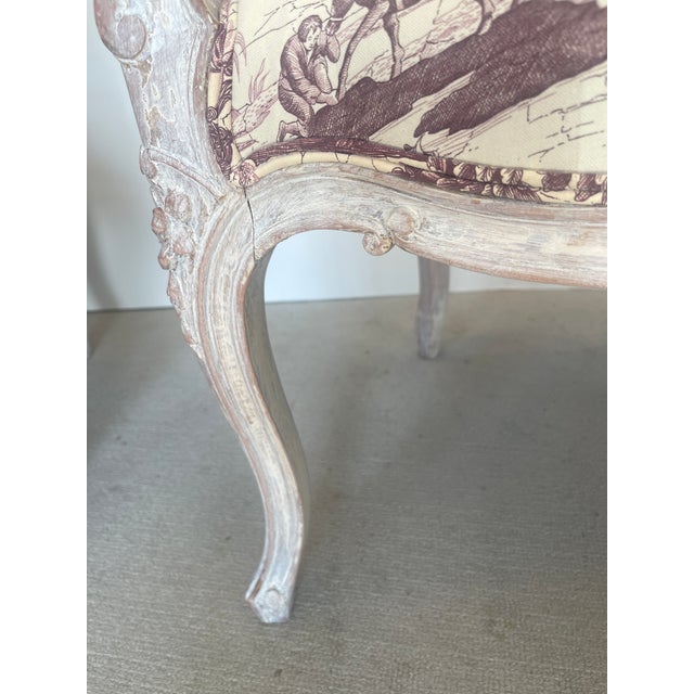 Pair of Louis XV Style Armchairs Early 19Th. Century. For Sale - Image 11 of 12