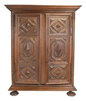 Early 18th Century Louis XIV Style Hand-Carved Walnut Armoire