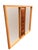 1970s Vintage Brutalist Modern Design Wall Mirror in Rosewood and Oak Mixed Woods For Sale - Image 5 of 5