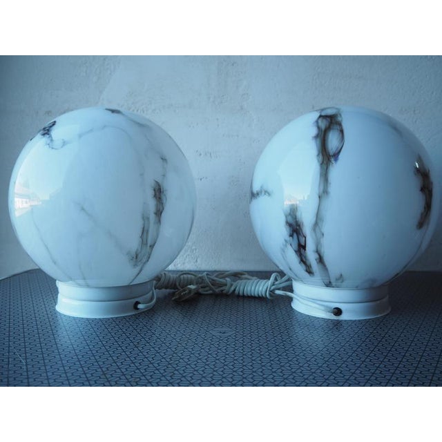 Mid-Century Sphere Table Lamps, Europe, 1970s, Set of 2 For Sale - Image 10 of 13