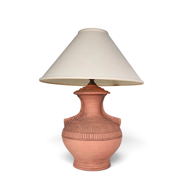 Late 20th Century South American Style Terra Cotta Table Lamps - Pair For Sale - Image 4 of 18