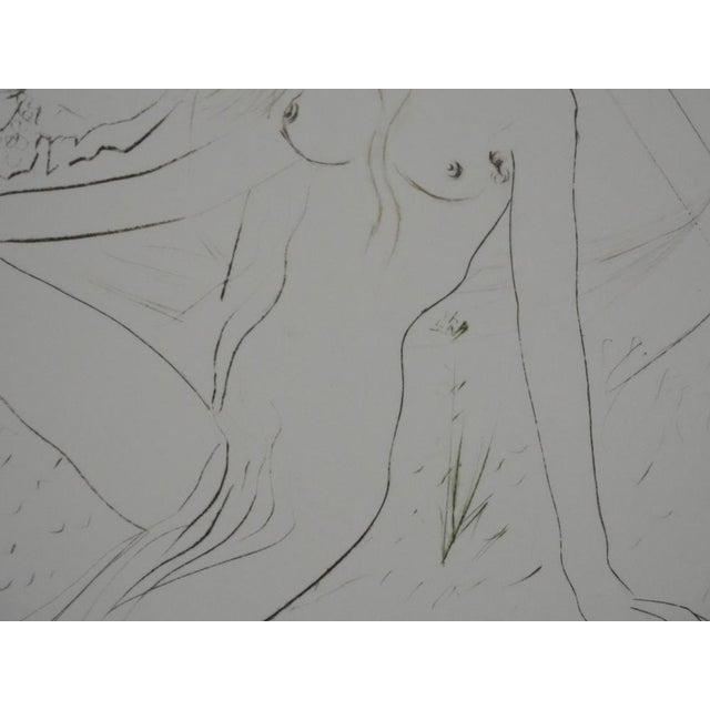 Salvador Dali, Decameron: The Nude Bride of the King of Garbe, 1972, Original Signed Engraving For Sale - Image 7 of 10