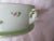 Antique French Porcelain White & Green With Flowers & Pan Face Handles Bowl For Sale - Image 10 of 13
