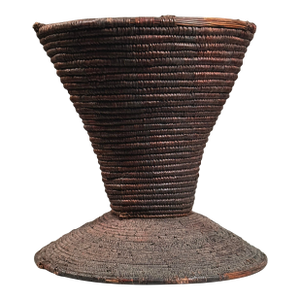 Antique Filipino Ifugao Folk Art Hand Woven Natural Fiber Basket/Vessel
